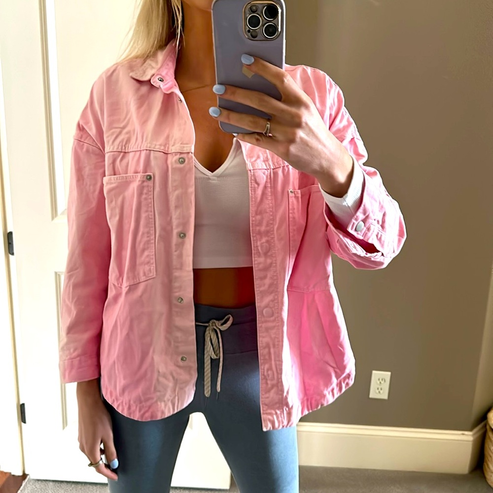 Distressed denim jacket brand new never worn size S